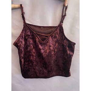 Brandy melville/ John galt Velvet crop tank top